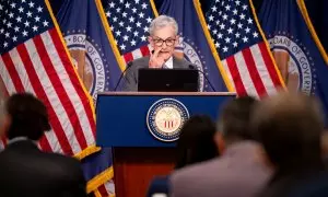 El presidente de la Reserva Federal de EEUU, Jerome Powell, interviene después de la reunión del Comité de Mercado Abierto, en Washington, a 31 de julio de 2024.