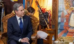 Imagen de archivo del secretario de Estado de EEUU, Antony Blinken, en su visita a Mongolia.