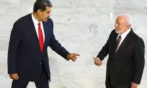 07/08/2024 El presidente de Brasil, Lula da Silva, junto a su homólogo venezolano, Nicolás Maduro, en el Palacio de Planalto (Brasil). Foto de archivo.