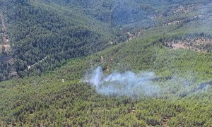 Se declara un incendio forestal en el término municipal de Enguídanos, en la Reserva de la Biosfera Valle del Cabriel