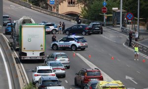 08/08/2024 - Un dels controls realitzats pels Mossos d'Esquadra el passat dijous, 8 d'agost, durant l'operació Gàbia per intentar detenir Puigdemont.