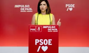 La portavoz de la Ejecutiva del PSOE, Esther Peña, en una imagen de archivo en Ferraz.