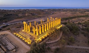 Foto de archivo del Valle de los Templos, uno de los monumentos más icónicos de la ciudad siciliana de Agrigento.