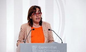 La portaveu del Govern, Sílvia Paneque, en la seva primera roda de premsa posterior al Consell Executiu.