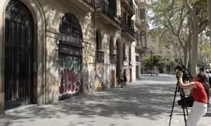 25 de agosto de 2024. Fachada del domicilio donde reside la pareja, en Barcelona, a 25 de agosto de 2024.