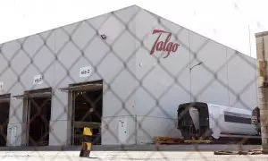 Vista de la fábrica de Talgo en el barrio de Las Matas, en La localidad madrileña de Las Rozas.