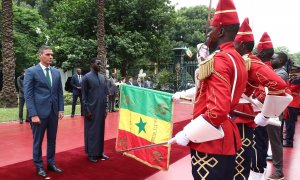 El presidente del Gobierno, Pedro Sánchez, junto al presidente de la República del Senegal, Bassirou Diomaye Faye, esta semana en Dakar.