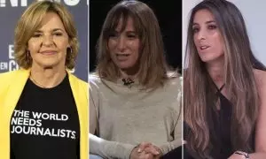 Las periodistas Almudena Ariza, Ana Pardo de Vera y Sandra S. Riquelme.