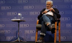 El expresidente uruguayo José Mujica durante un acto en México.