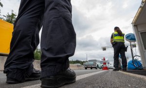 Controles en la frontera de Alemania con Austria.