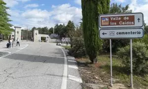 Entrada al Valle de Cuelgamuros, a 12 de junio de 2023.