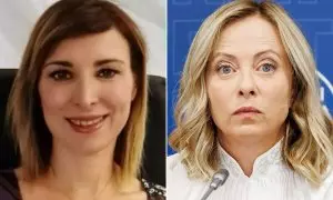 Imágenes de Rachele Mussolini (Facebook) y Giorgia Meloni (Europa Press).