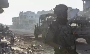 El Ejército israelí tras uno de sus ataques en el norte de Gaza, a 13 de septiembre de 2024.