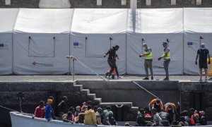 Llegada de un cayuco con migrantes a El Hierro, a 10 de septiembre de 2024