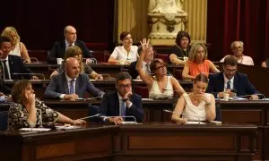 Bancada del PP en el Parlament balear