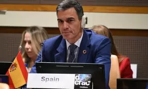 El presidente del Gobierno, durante uno de los actos celebrados en Nueva York esta semana con motivo de la Semana de Alto Nivel de la ONU.