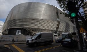 Foto de archivo de las obras en el estadio Santiago Bernabéu.