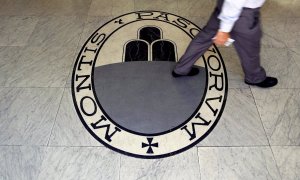 Logo del banco italiano Monte dei Paschi di Siena.