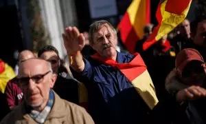 Franquistas en Plaza de Oriente