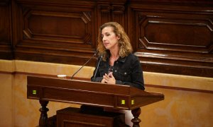 La diputada de la CUP Laia Estrada durant la seva intervenció al debat de política general