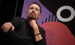 El ex secretario general de Podemos, Pablo Iglesias, durante la 'Uni de Otoño' de la formación en Madrid.Fernando Sánchez