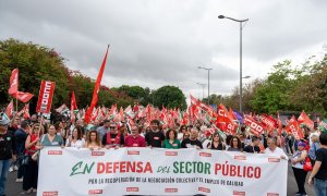 Imagen de archivo de una protesta sindical en Sevilla.