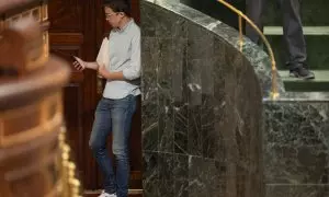 El que fuera diputado de Sumar, Iñigo Errejón, durante una sesión plenaria extraordinaria, en el Congreso de los Diputados, a 23 de julio de 2024, en Madrid.