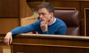 El que fuera líder de Más País, Iñigo Errejón, durante una sesión plenaria, en el Congreso de los Diputados, a 14 de marzo de 2024, en Madrid.