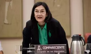 La presidenta de la Comisión Nacional de los Mercados y Competencia (CNMC), Cani Fernández, en una comparecencia en el Congreso de los Diputados. E.P./Jesús Hellín - Europa Press