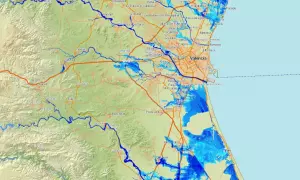 Mapa de las zonas en riesgo por inundaciones en el País Valencià