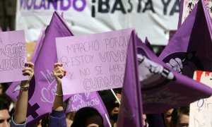 Manifestación feminista en Sevilla con motivo del 8M, en 2023.