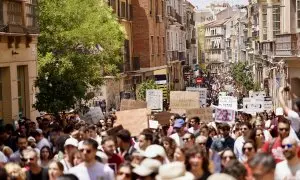 Miles de malagueños se manifestaron en junio pasado por la dificultad de encontrar una vivienda para alquilar en la ciudad.