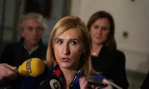 La actual consellera de Interior y Justicia, Salomé Pradas da declaraciones ante los medios en una foto de archivo, a 8 de enero de 2024.