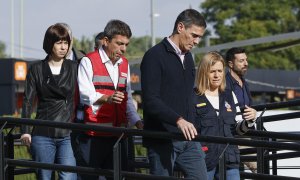 Pedro Sánchez, junto a Carlos Mazón y Diana Morant, la pasada semana en el Centro de Coordinación Operativo Integrado (CECOPI) de la Comunitat Valenciana