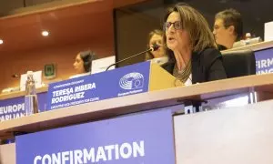 La candidata a la vicepresidencia ejecutiva de Transición Limpia, Justa y Competitiva, y a la cartera de Competencia de la Comisión Europea, Teresa Ribera.