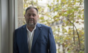 Oriol Junqueras, fotografiat durant l'entrevista.