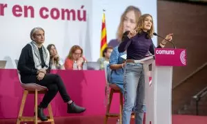 La líder de los Comuns en el Parlament, Jéssica Albiach, en el Campus Ciutadella, a 16 de noviembre de 2024, en Barcelona.