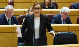 La ministra de Sanidad, Mónica García, interviene en el Senado, a 12 de noviembre de 2024, en Madrid (España).