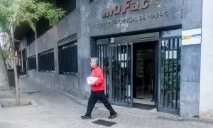 Fachada de un edificio de Muface, en Avenida de Pablo Iglesias, a 11 de octubre de 2024, en Madrid (España).