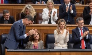 Pedro Sánchez, María Jesús Montero, Yolanda Díaz y Félix Bolaños