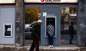 Una oficina de UniCredit en Roma. REUTERS/Yara Nardi