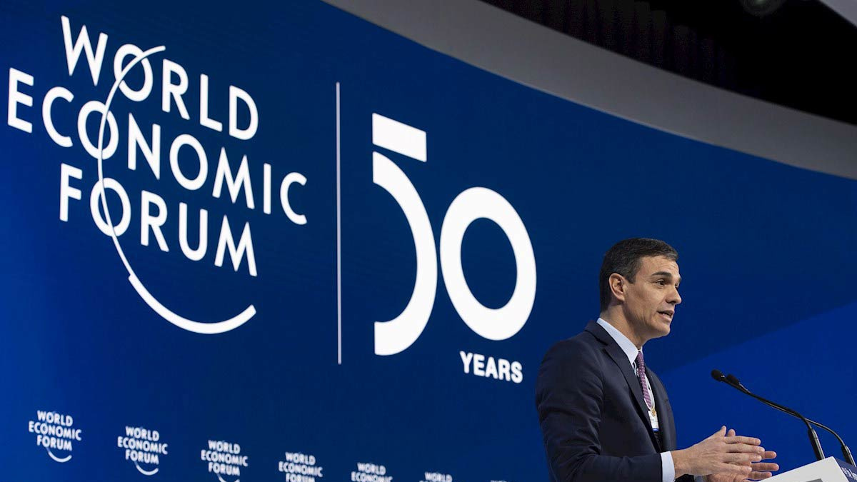 Pedro Sánchez defiende en Davos una "justicia fiscal" que redistribuya la riqueza