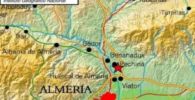 Registrado un terromoto de magnitud 3,6 en varios municipios de Almería