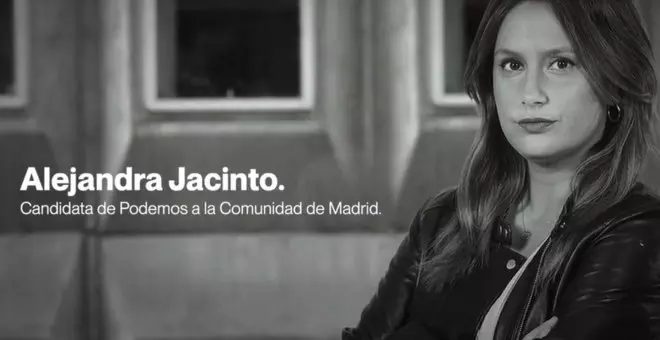 Alejandra Jacinto presenta su campaña electoral como candidata a la presidencia de la Comunidad de Madrid