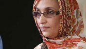 Aminetu Haidar pisa Marruecos durante el juicio a los siete saharauis