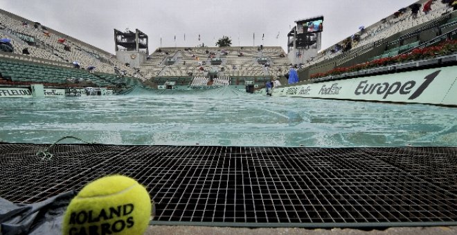 La lluvia aplaza el inicio de la tercera jornada de Roland Garros