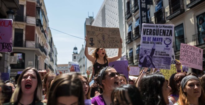 En imágenes: Protesta estudiantil en Madrid contra la sentencia a 'La Manada'