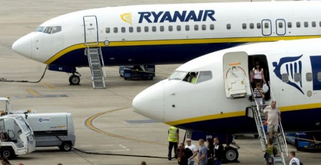 La segunda jornada de huelga de Ryanair avanza sin indicencias y obliga la cancelación de dos vuelos en España