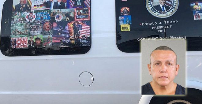 El detenido por los paquetes bomba en EEUU tenía una furgoneta llena de imágenes de Donald Trump