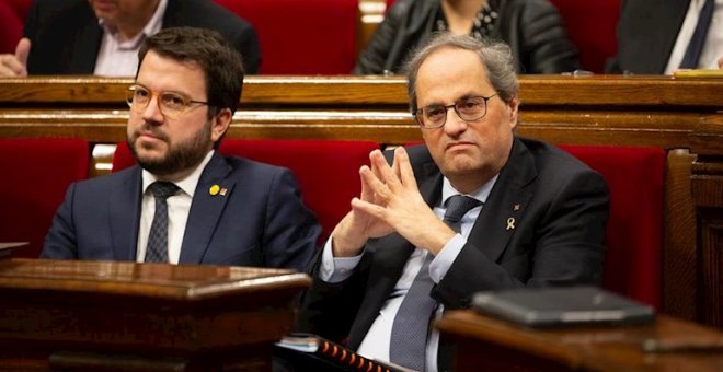 ERC i JxCat escenifiquen una certa treva al Parlament